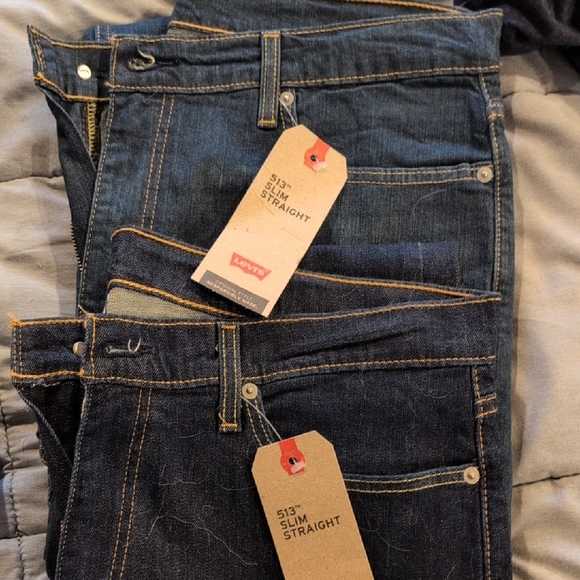 Levi's Slim Straight Jeans - Deep Indigo - Picture 8 of 9